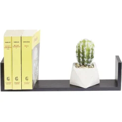 Gifi Rangement|Étagère murale rectangulaire noire x3