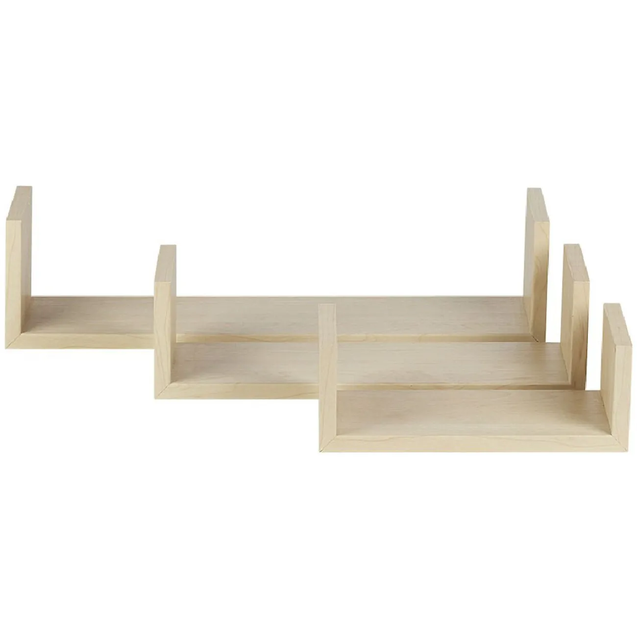 Gifi Rangement|Étagère murale rectangulaire beige x3