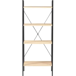 Gifi Rangement|Étagère New York 4 niveaux métal et bois