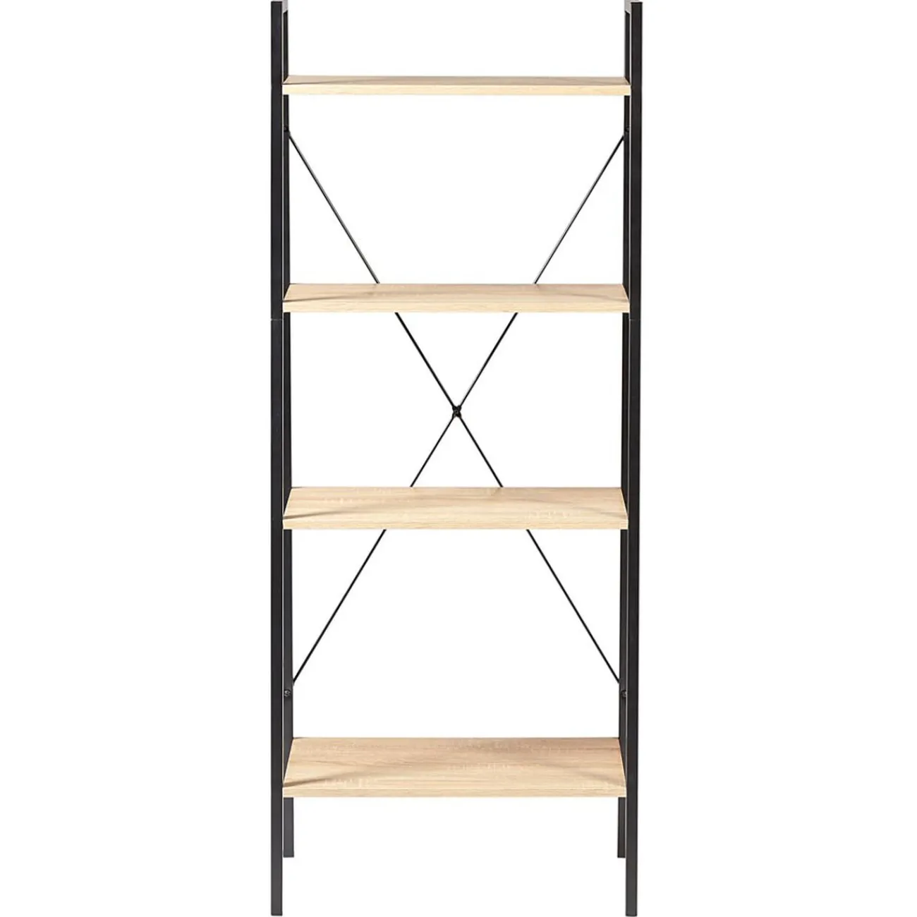 Gifi Rangement|Étagère New York 4 niveaux métal et bois