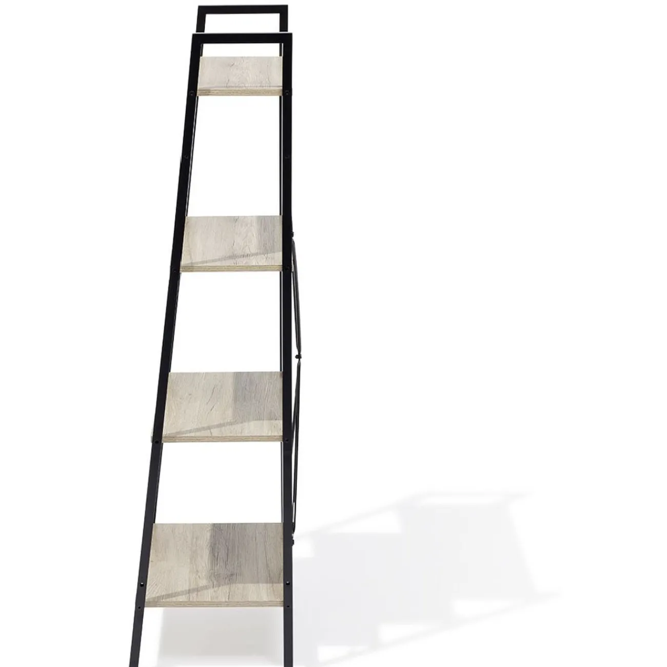 Gifi Rangement|Étagère New York 4 niveaux métal et bois - 60x35xH135cm