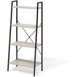 Gifi Rangement|Étagère New York 4 niveaux métal et bois - 60x35xH135cm