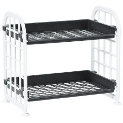 Gifi Rangement|Étagère noire et blanche 2 niveaux