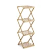Gifi Equipement Douche^Étagère pliable en bambou 4 niveaux H91cm