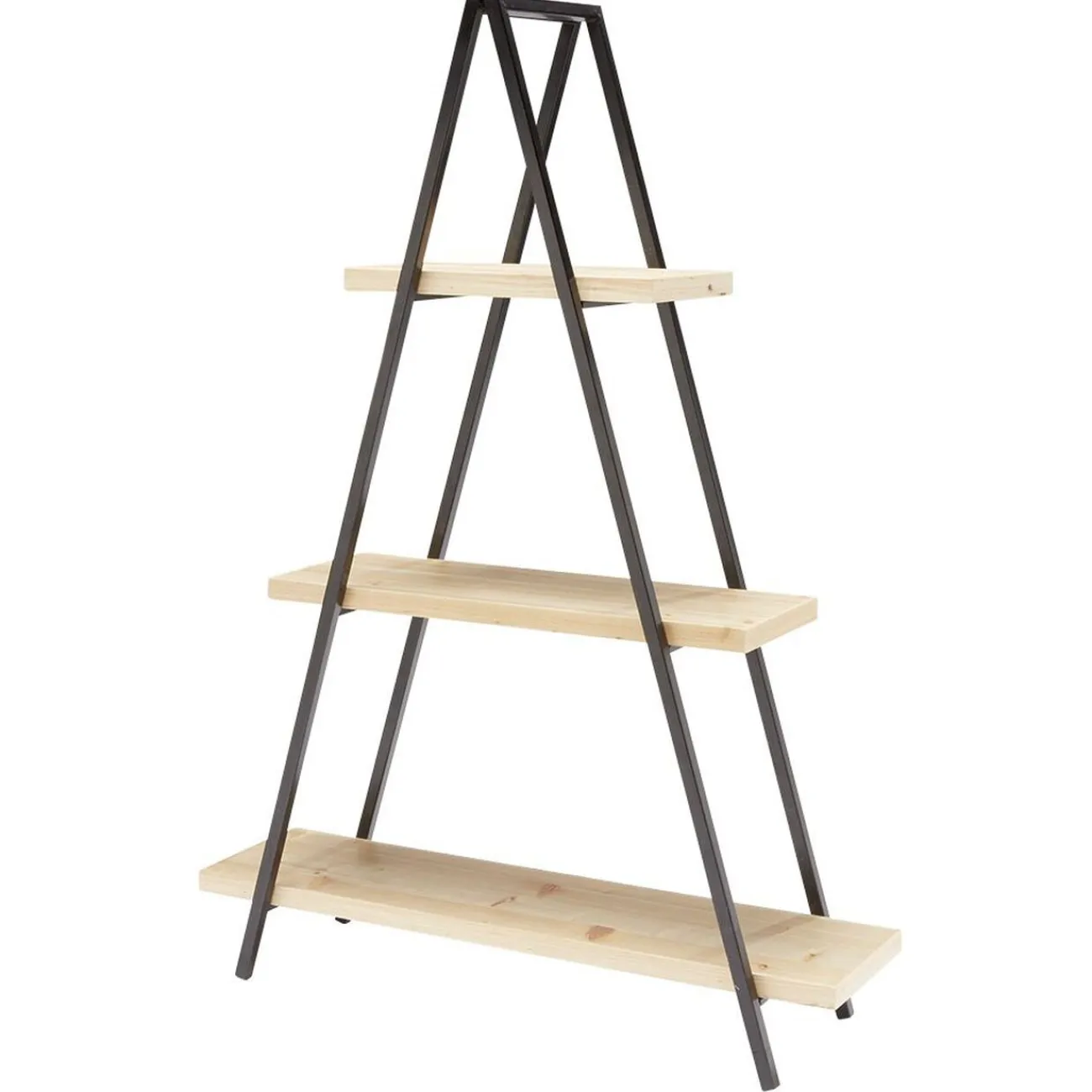 Gifi Rangement|Étagère pyramide 3 niveaux noir naturel