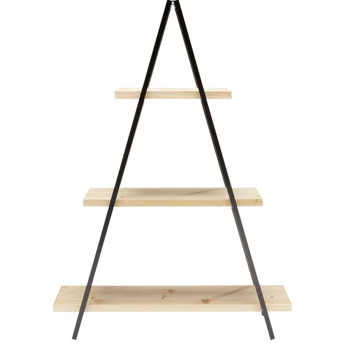 Gifi Rangement|Étagère pyramide 3 niveaux noir naturel