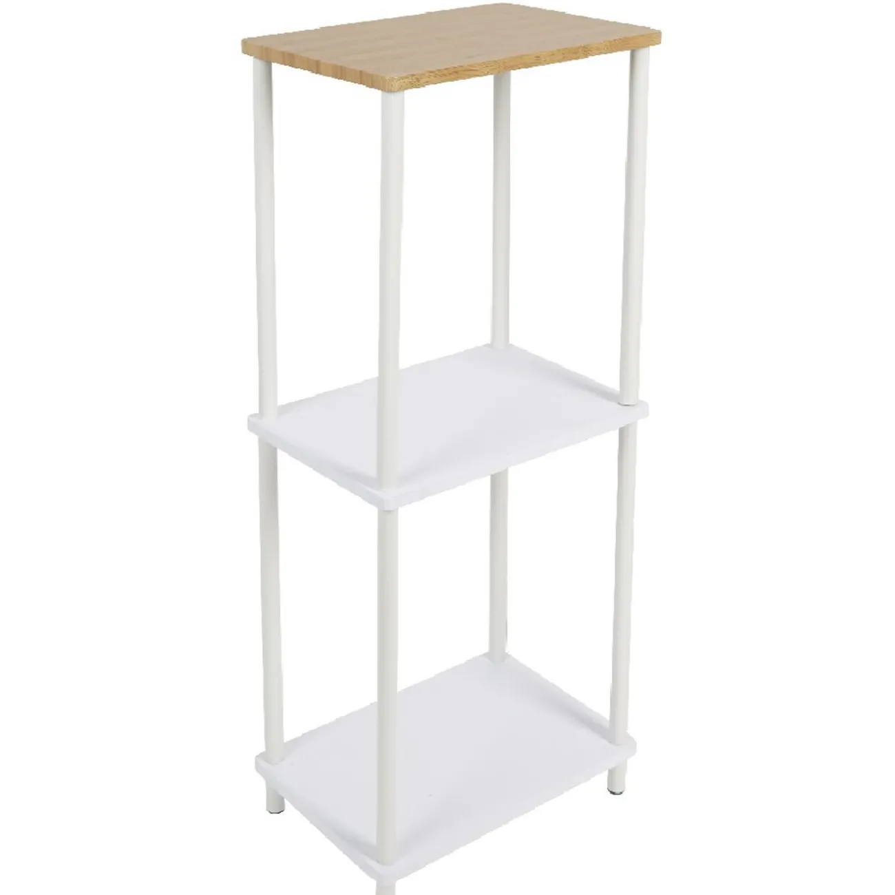 Gifi Aménagement Salle De Bain^Étagère salle de bain 3 niveaux en bambou blanche