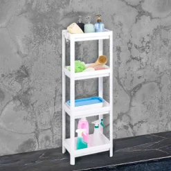 Gifi Aménagement Salle De Bain^Étagère salle de bain 4 niveaux blanc