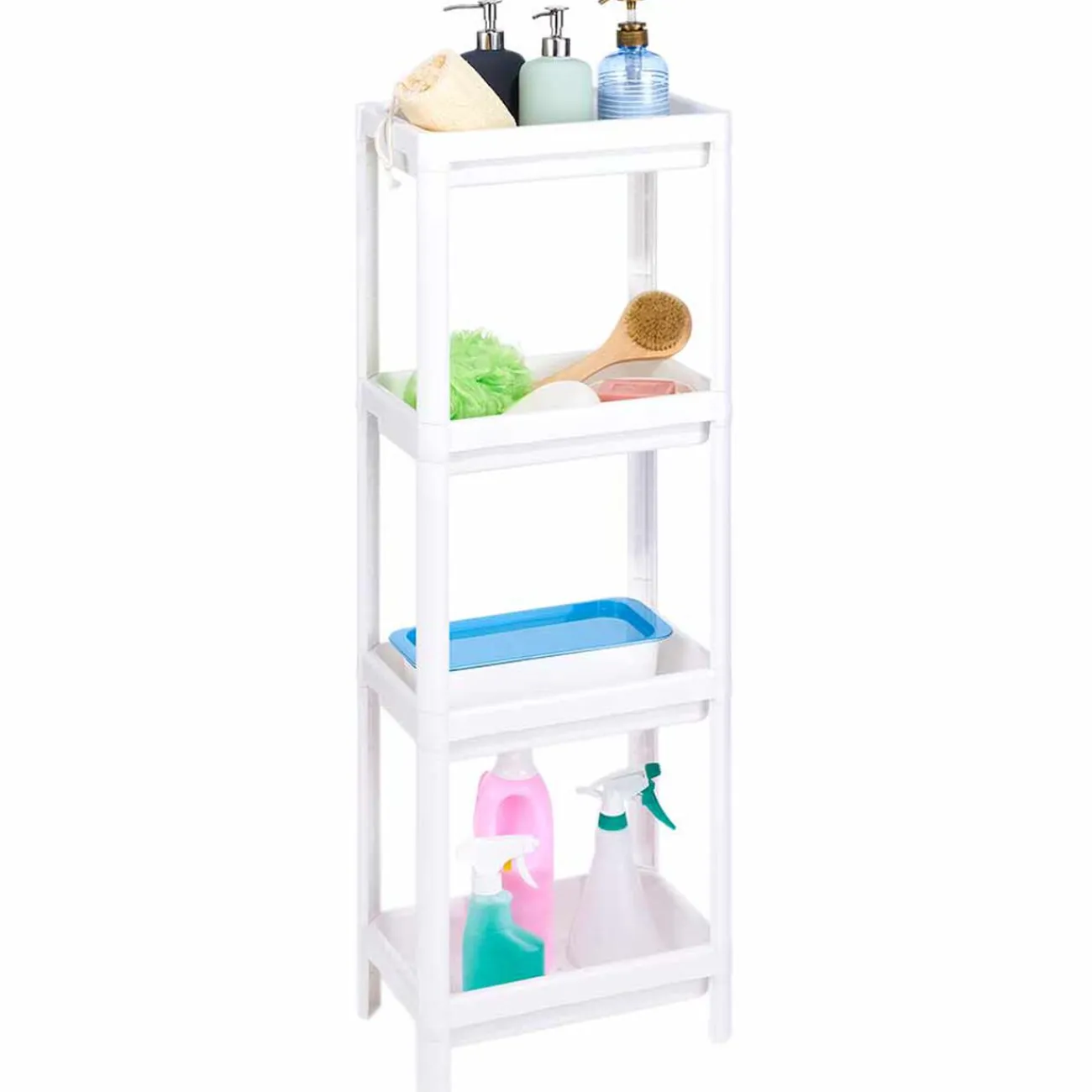 Gifi Aménagement Salle De Bain^Étagère salle de bain 4 niveaux blanc