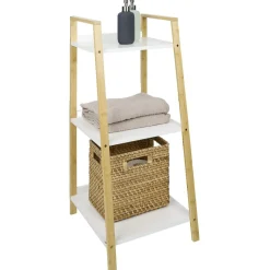 Gifi Aménagement Salle De Bain^Étagère salle de bain 3 niveaux bambou 34,5x36xH76cm