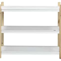 Gifi Rangement|Étagère scandinave bois 3 niveaux blanc et naturel