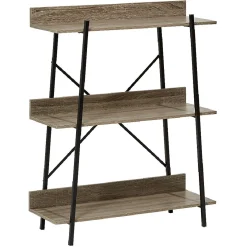 Gifi Rangement|Étagère style industriel bois et métal 3 niveaux