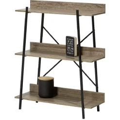 Gifi Rangement|Étagère style industriel bois et métal 3 niveaux