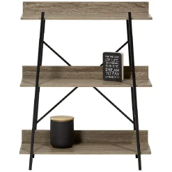 Gifi Rangement|Étagère style industriel bois et métal 3 niveaux