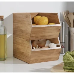 Gifi Étagère superposable en bambou marron