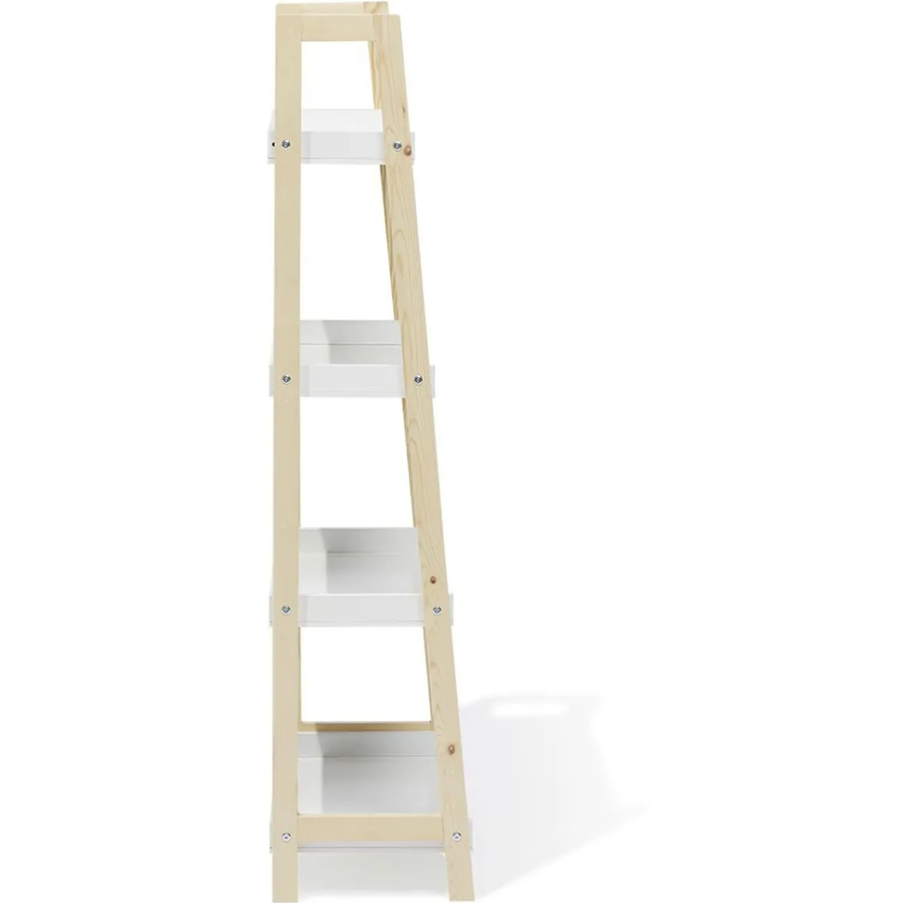 Gifi Rangement|Étagère sur pieds Écolier MDF et pin blanc - L60xP30xH130 cm