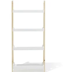 Gifi Rangement|Étagère sur pieds Écolier MDF et pin blanc - L60xP30xH130 cm
