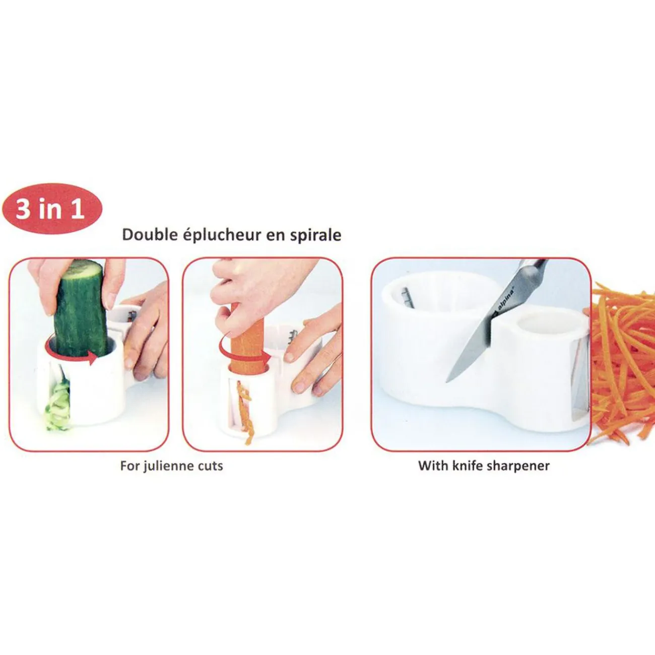 Gifi Taille légume spirale en inox