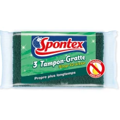 Gifi Nettoyage Et Entretien|Tampon grattant stop graisse Spontex x 3