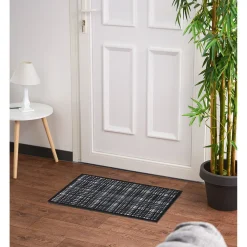 Gifi Nettoyage Et Entretien|Tapis anti poussière à carreaux noir et blanc