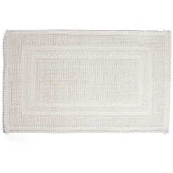 Gifi Aménagement Salle De Bain^Tapis de bain 100% coton blanc uni 70x50cm