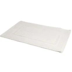 Gifi Aménagement Salle De Bain^Tapis de bain 100% coton blanc uni 70x50cm