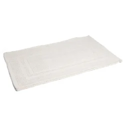 Gifi Aménagement Salle De Bain^Tapis de bain 100% coton blanc uni 70x50cm