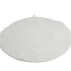 Gifi Aménagement Salle De Bain^Tapis de bain motif feuilles rond Ø70cm coton beige