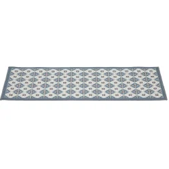 Gifi Nettoyage Et Entretien|Tapis de cuisine à motif graphique bleu marron 120x50 cm