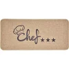 Gifi Nettoyage Et Entretien|Tapis de cuisine antidérapant inscription Chef 100x45cm