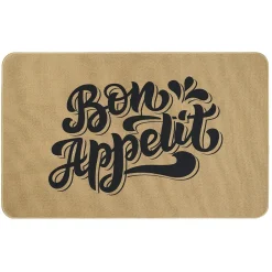 Gifi Nettoyage Et Entretien|Tapis de cuisine effet lin inscription Bon appétit 80x50 cm