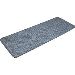Gifi Nettoyage Et Entretien|Tapis de cuisine imprimé rosaces bleu gris 120x45 cm
