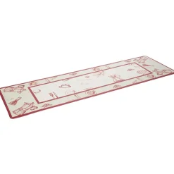 Gifi Nettoyage Et Entretien|Tapis de cuisine imprimé rouge et blanc 150 x 45 cm