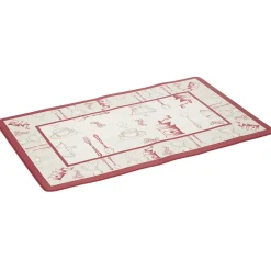 Gifi Nettoyage Et Entretien|Tapis de cuisine imprimé rouge et blanc 75 x 45 cm