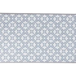 Gifi Nettoyage Et Entretien|Tapis de cuisine latex imprimé bleu 80x50 cm