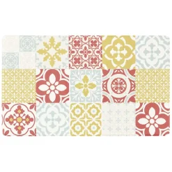 Gifi Nettoyage Et Entretien|Tapis de cuisine motif carreau de ciment multicolore 45 x 75 cm