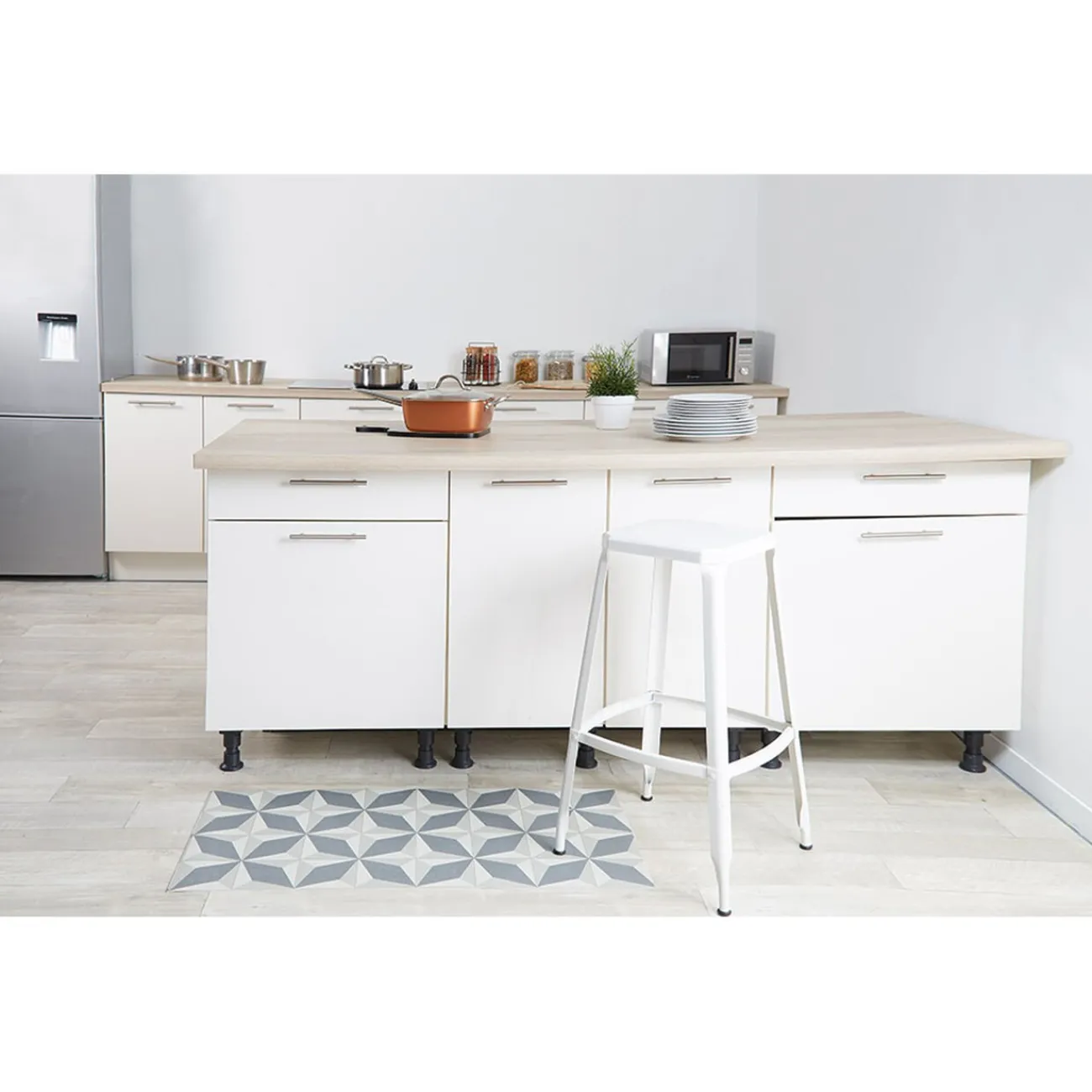 Gifi Nettoyage Et Entretien|Tapis de cuisine motif géométrique