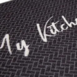 Gifi Nettoyage Et Entretien|Tapis de cuisine My Kitchen My Rules gris et blanc 120x50 cm