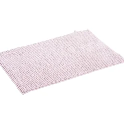 Gifi Aménagement Salle De Bain^Tapis de salle de bain chenille rose 45x65cm