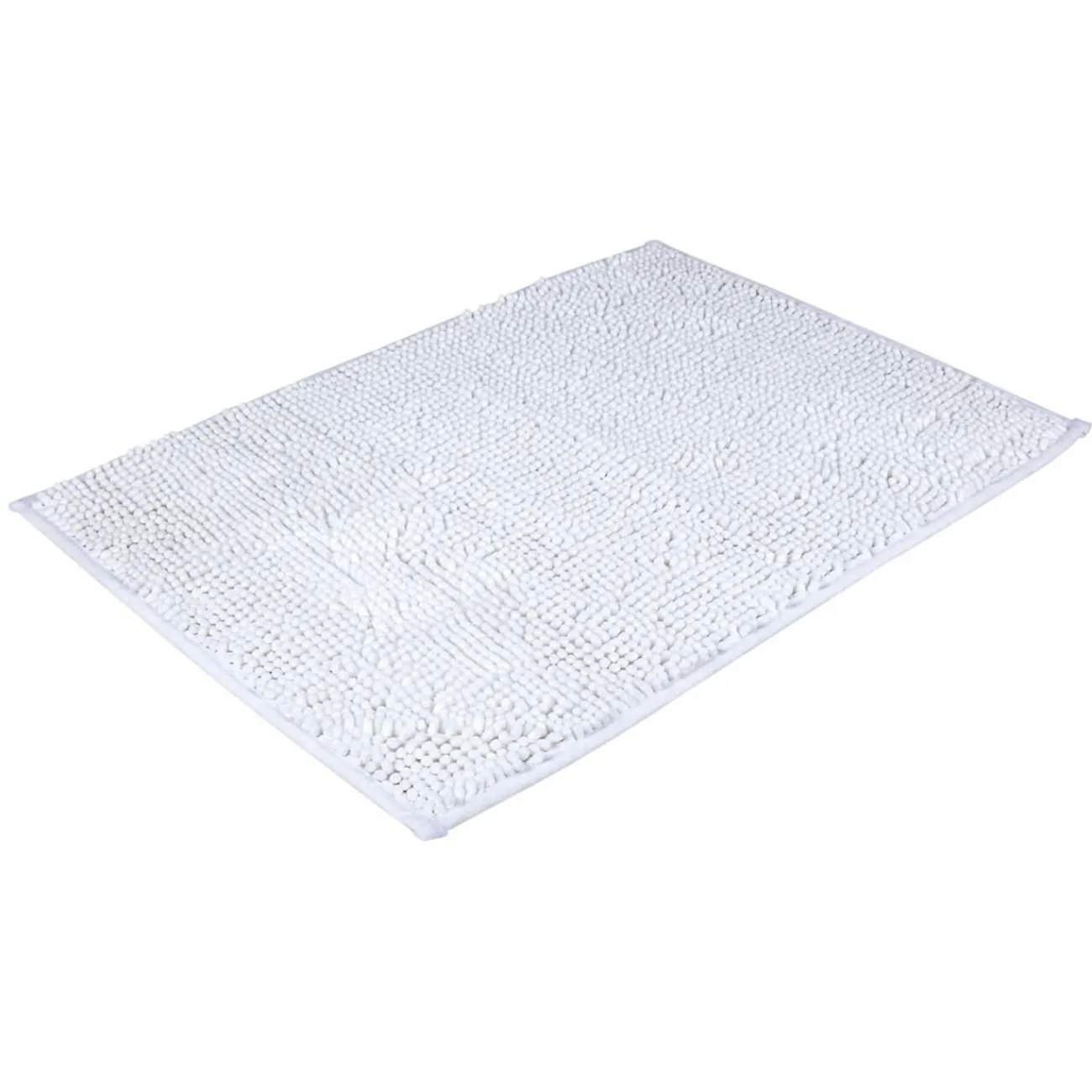 Gifi Aménagement Salle De Bain^Tapis de salle de bain chenille blanc grand modèle