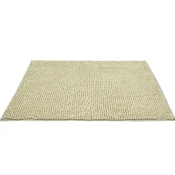 Gifi Aménagement Salle De Bain^Tapis de salle de bain chenille beige 80x50cm