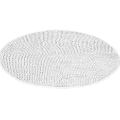 Gifi Aménagement Salle De Bain^Tapis de salle de bain chenille rond blanc Ø70 cm