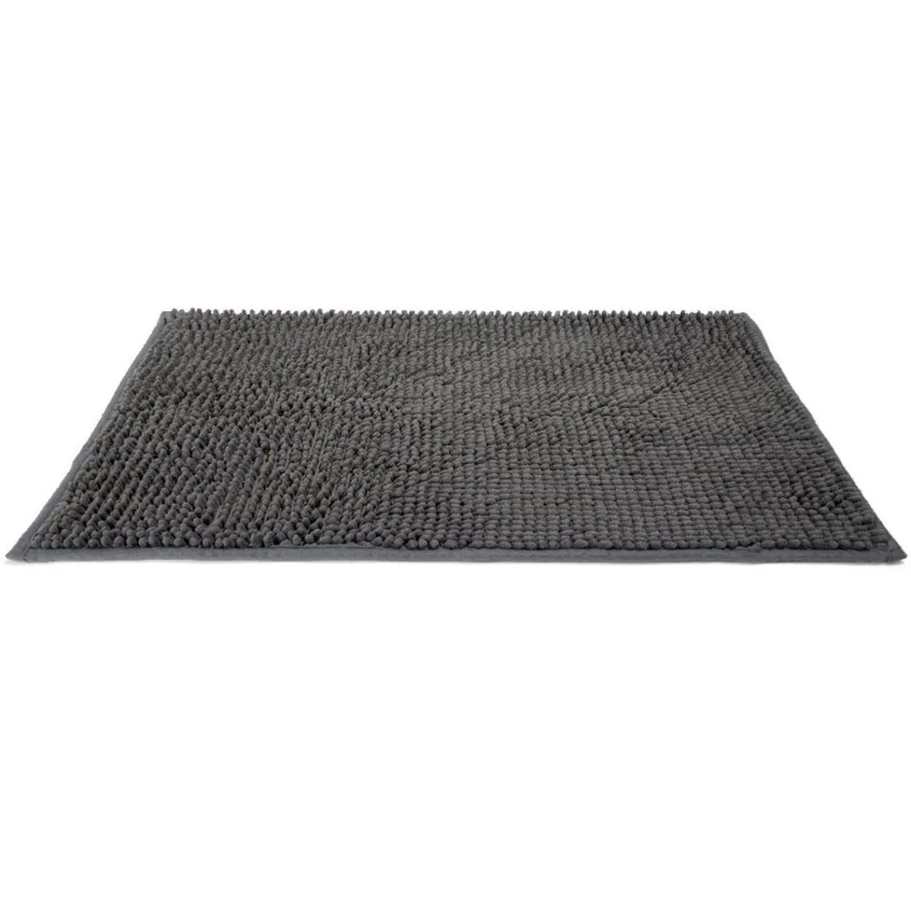 Gifi Aménagement Salle De Bain^Tapis de salle de bain chenille gris 65x45 cm