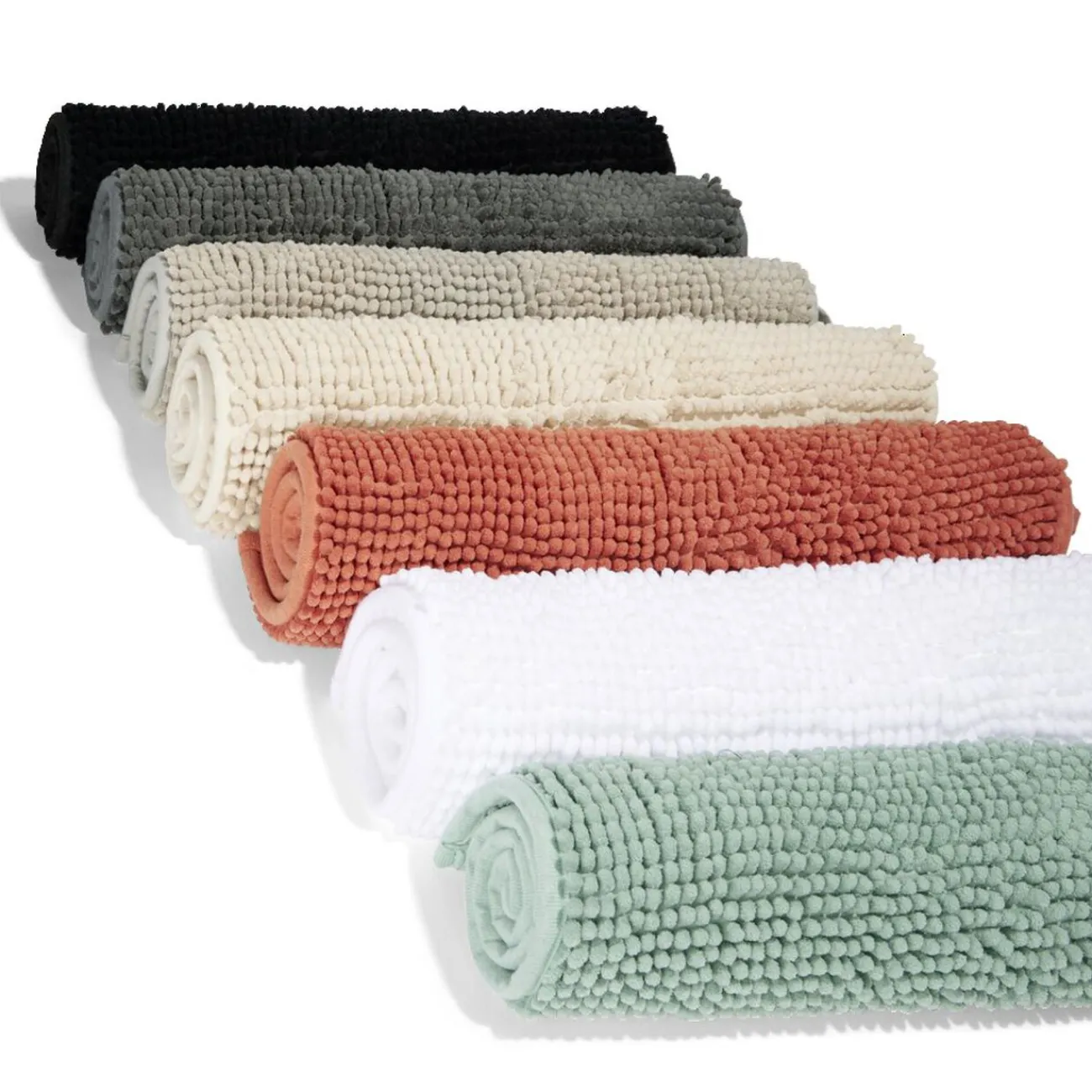 Gifi Aménagement Salle De Bain^Tapis de salle de bain chenille gris 65x45 cm