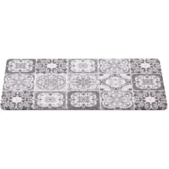 Gifi Nettoyage Et Entretien|Tapis d'entrée rectangulaire motif carreau de ciment gris