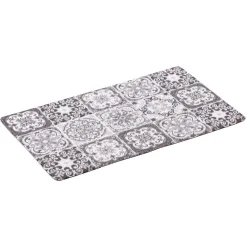 Gifi Nettoyage Et Entretien|Tapis d'entrée rectangulaire motif carreau de ciment gris