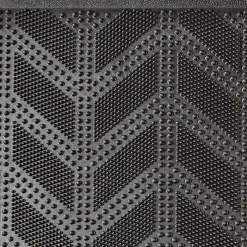 Gifi Nettoyage Et Entretien|Tapis d'extérieur en caoutchouc avec picots motif chevron noir