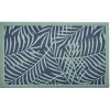 Gifi Nettoyage Et Entretien|Tapis d'extérieur imprimé feuillage vert et bleu 75x45 cm