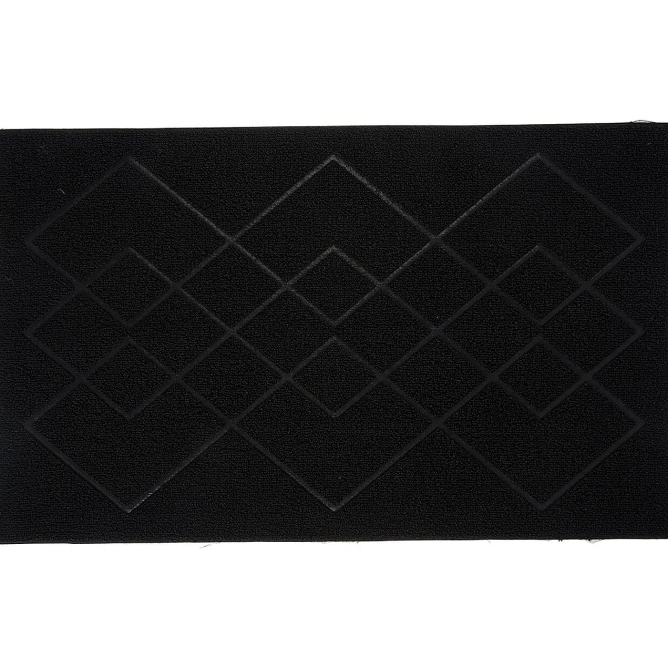 Gifi Nettoyage Et Entretien|Tapis d'extérieur noir design losanges 75x45 cm
