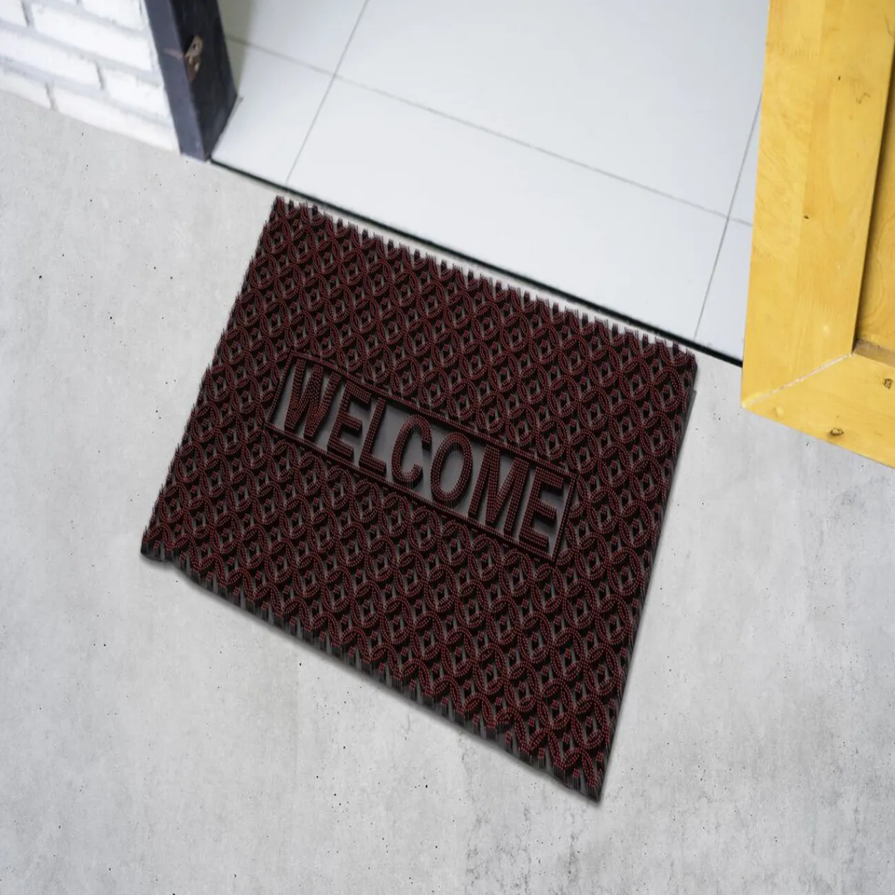 Gifi Nettoyage Et Entretien|Tapis d'extérieur pvc design Welcome 44,5x74,5 cm